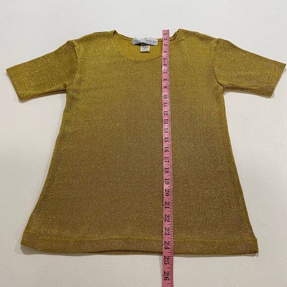 Vintage La Costa Spa Gold Metallic Knit Top – Made in USA Small - Picture 7 of 8